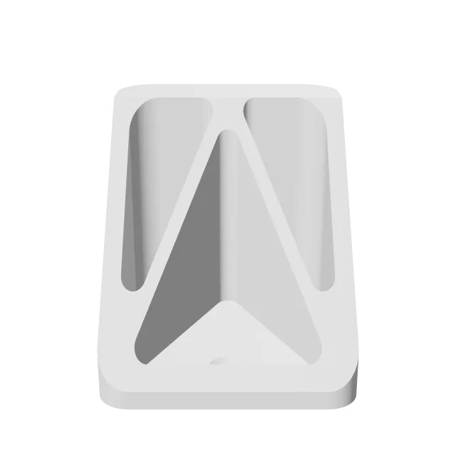 Wall Hook Set in Six Depths – 360° preview, front view, drawn from the designer's file