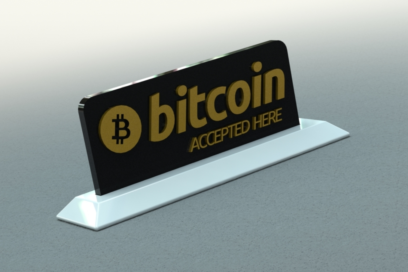   Bitcoin Accepted Here Sign