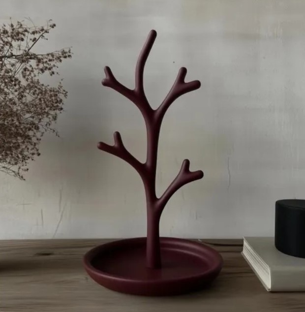 Terracotta tree jewelry holder – decorative stand