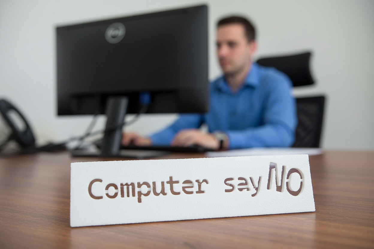 Computer says no – funny 3d printed desk sign | office desk decor & tech gift