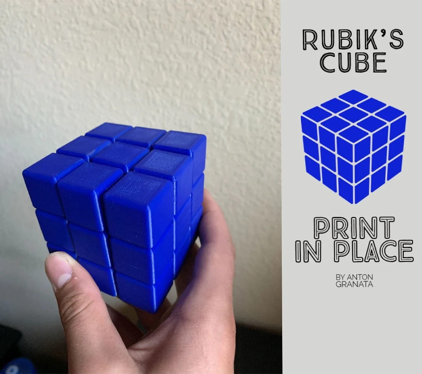 Print-in-Place Rubik's Cube – view 3