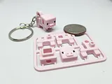 Minecraft Pig Mini Figure Kit Card Keychain – thumbnail 1