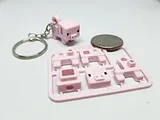 Minecraft Pig Mini Figure Kit Card Keychain – thumbnail 3