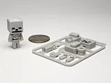 Minecraft-Inspired Skeleton Mini Figure Kit Card / Keychain – thumbnail 1
