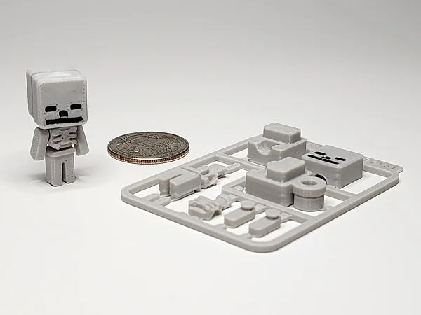 Minecraft-Inspired Skeleton Mini Figure Kit Card / Keychain