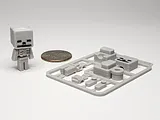 Minecraft-Inspired Skeleton Mini Figure Kit Card / Keychain – thumbnail 3