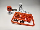 Minecraft-Inspired Snow Golem Mini Figure Kit Card / Keychain – thumbnail 1