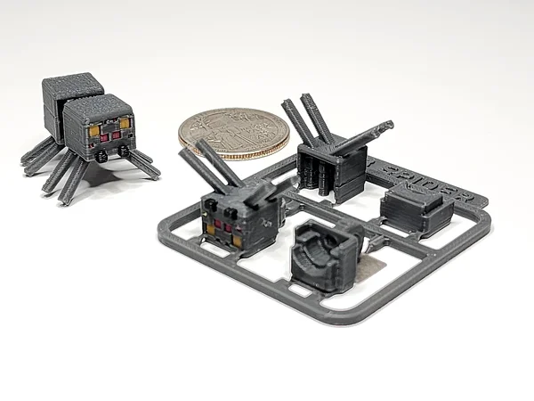 Minecraft-Inspired Spider Mini Figure Kit Card / Keychain