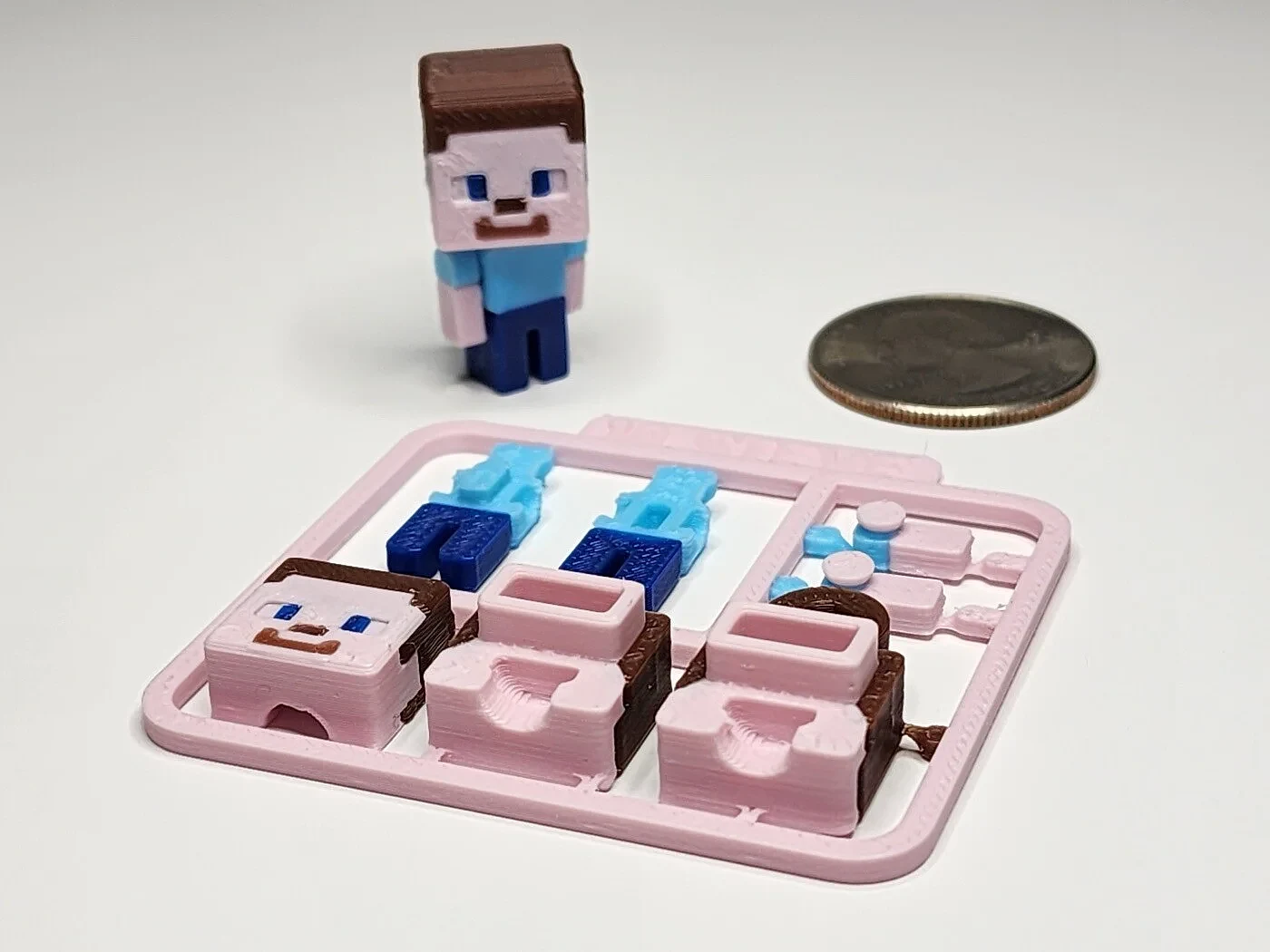 Minecraft-Inspired Steve Mini Figure Kit Card/ Keychain – view 3