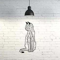 Cat Wall Sculpture 2D
