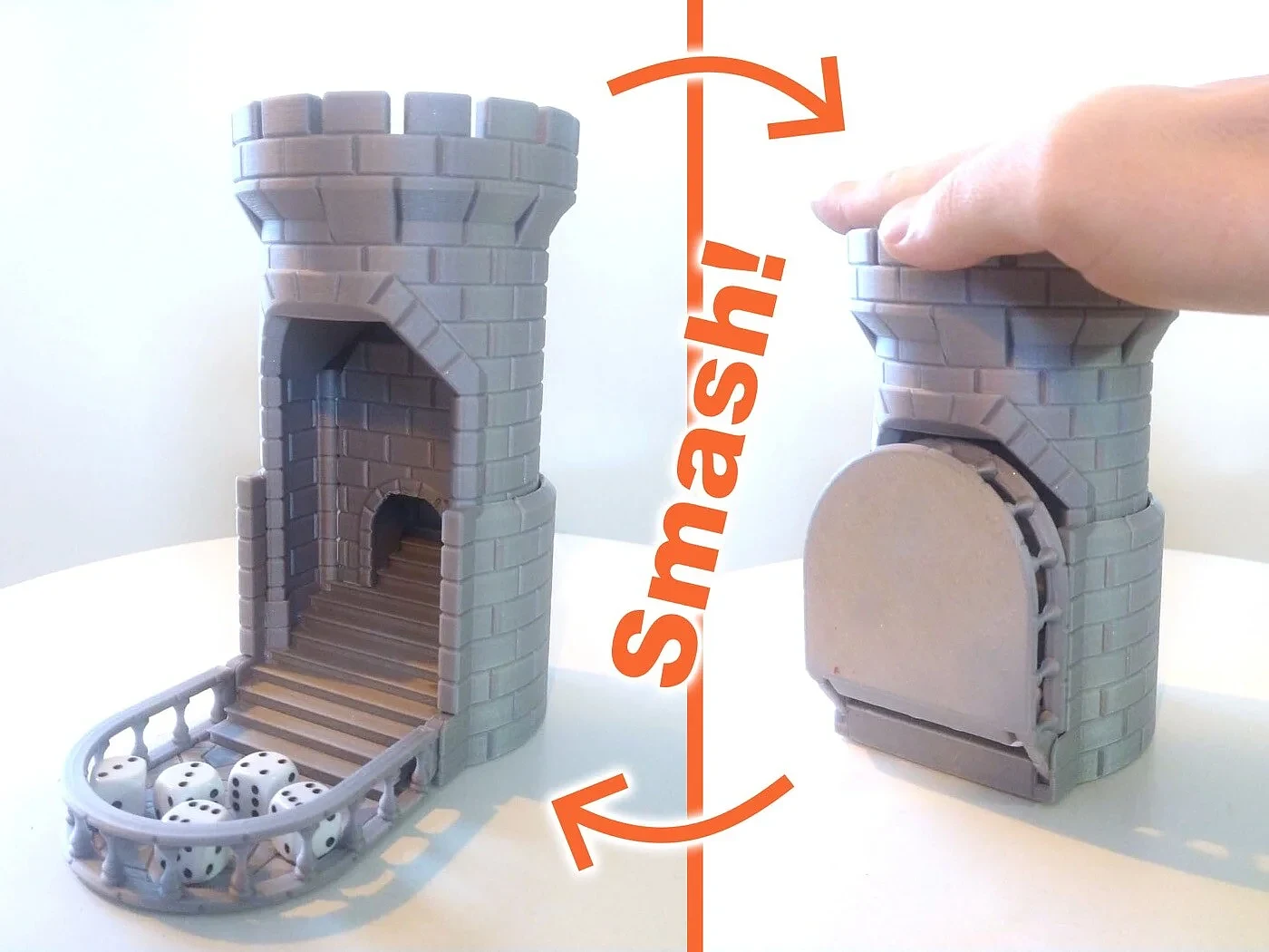 Smash! the Auto-Reload Dice Tower – view 3