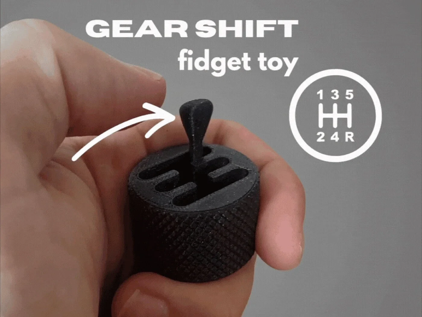 Print in Place Gear Shift Fidget Toy – view 3