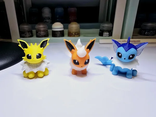 Chibi Vaporeon, Jolteon and Flareon Set