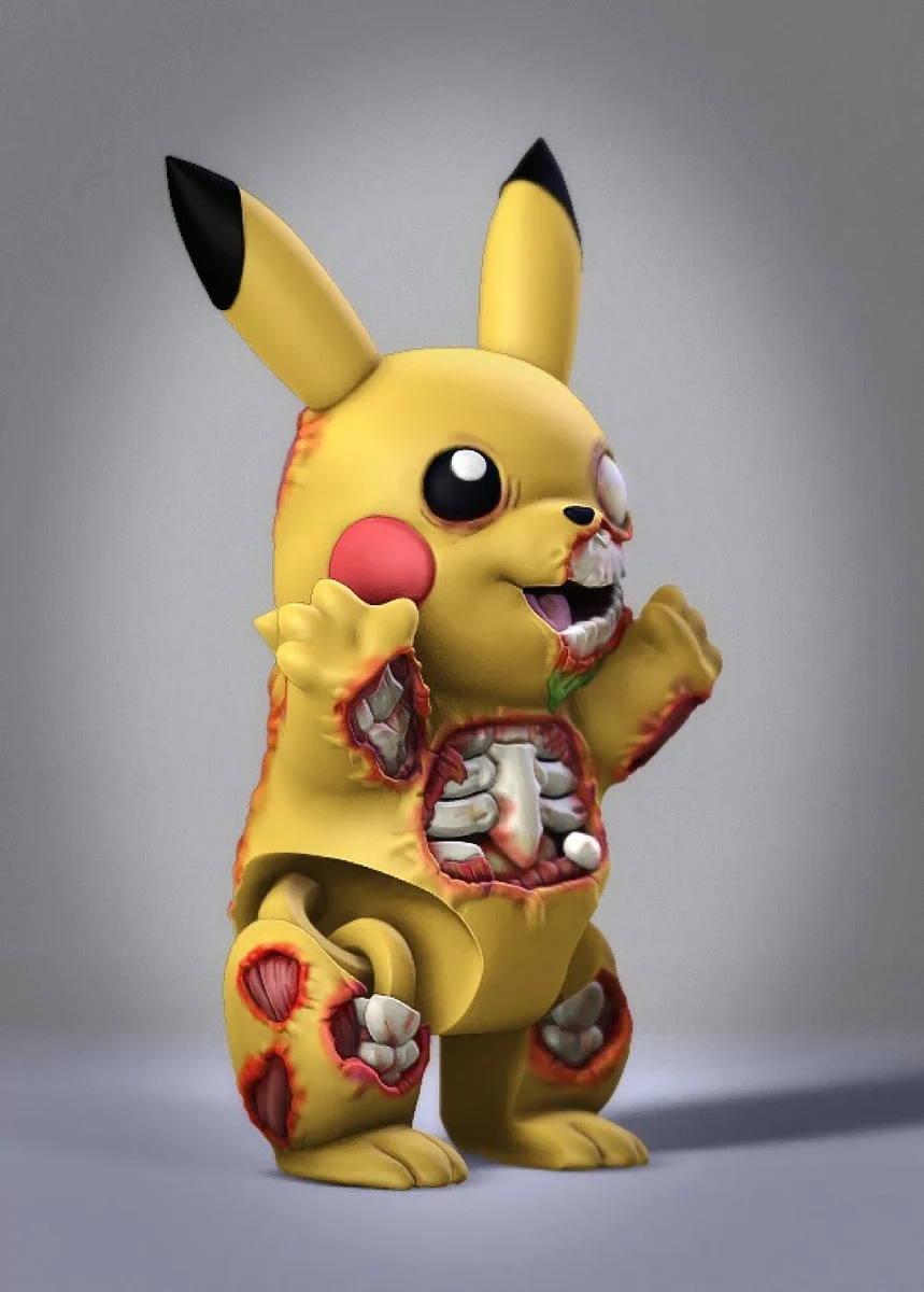 Zombie Pikachu – view 3