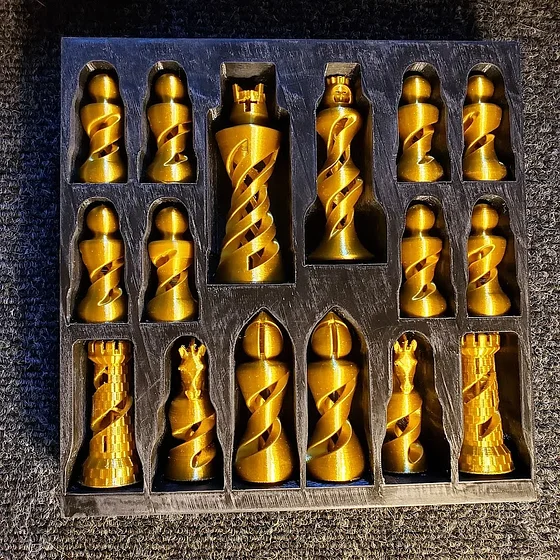 Organic Spiral Chess Set