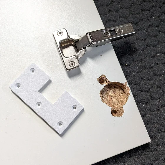 Reinforced Replacement for Broken Kitchen Hinge