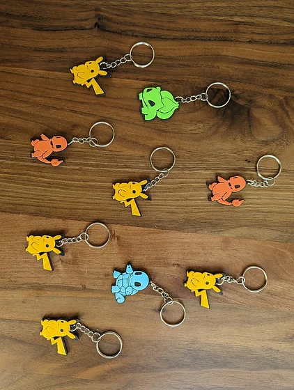 Pokemon Starter Keychain Set