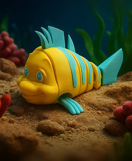 Flexi Flounder - Little Mermaid Articulated Toy