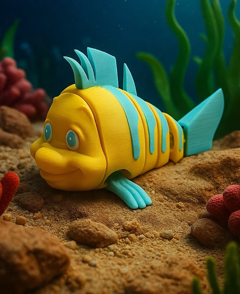 Flexi Flounder - Little Mermaid Articulated Toy – view 3