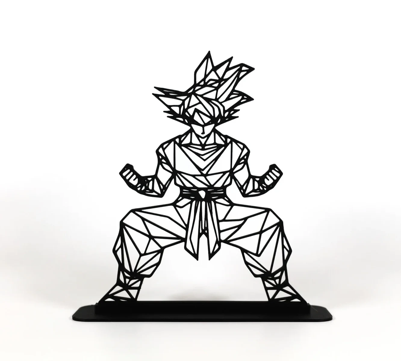 Geometric Low Poly Goku – view 3