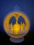 Winter Cabin Snow Globe Ornament – thumbnail 1