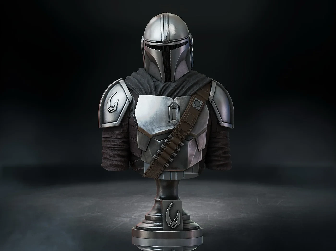 The Mandalorian Bust – view 3