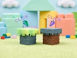 Minecraft Grass Block Clicker Fidget Keychain – thumbnail 3