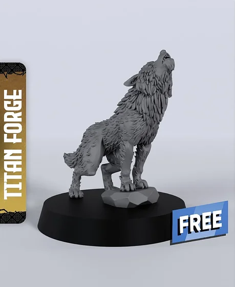 Howling Wolf Miniature