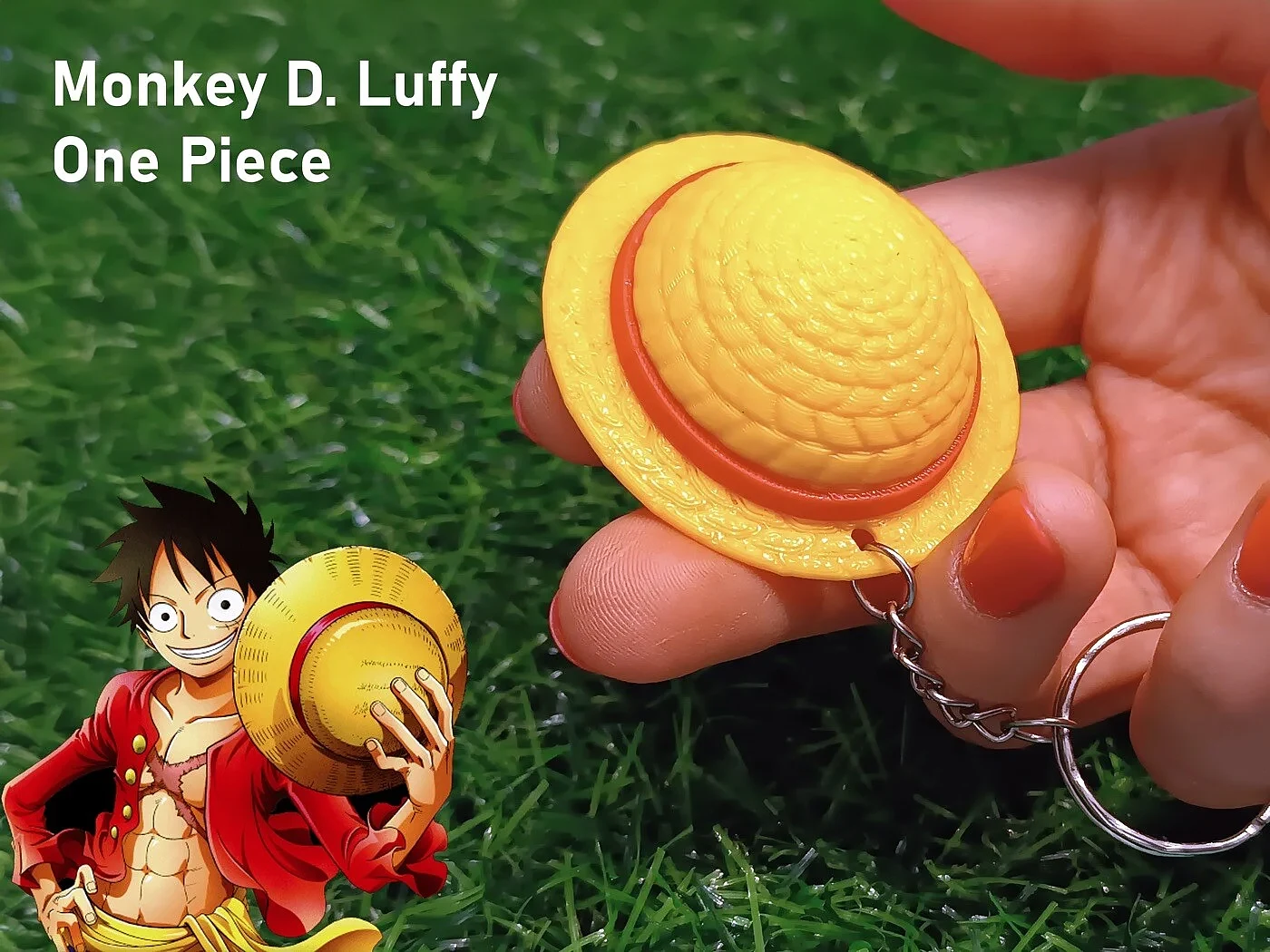 One Piece Straw Hat Keychain Monkey D Luffy – view 3