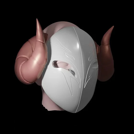 Spirit Blossom Kindred Mask and Horns