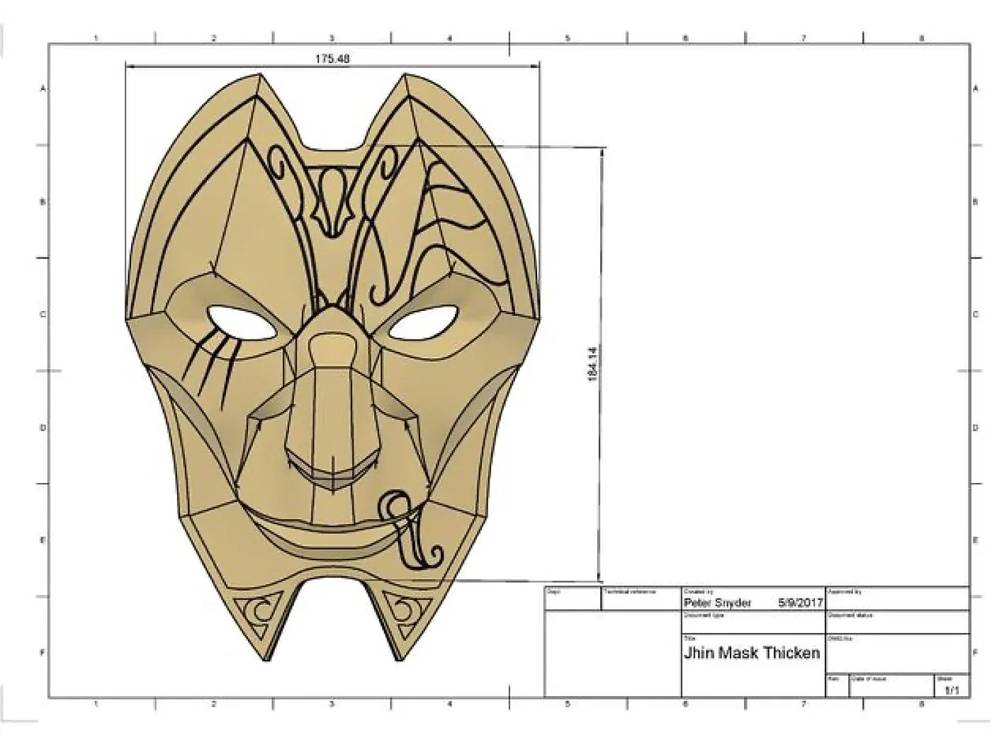 Jhin Mask (League of Legends) – view 4