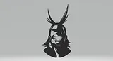 All Might Silhouette Wall Art - My Hero Academia – thumbnail 1