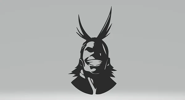 All Might Silhouette Wall Art - My Hero Academia