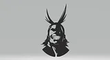 All Might Silhouette Wall Art - My Hero Academia – thumbnail 3