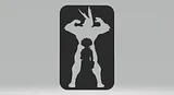 All Might and Midoriya Silhouette Wall Art – thumbnail 1