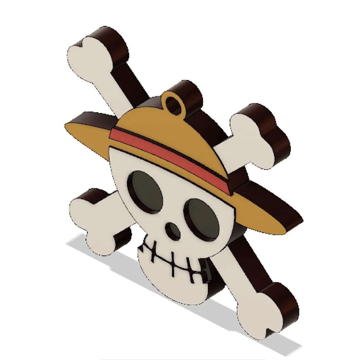 One Piece Straw Hat Jolly Roger Keychain – view 3