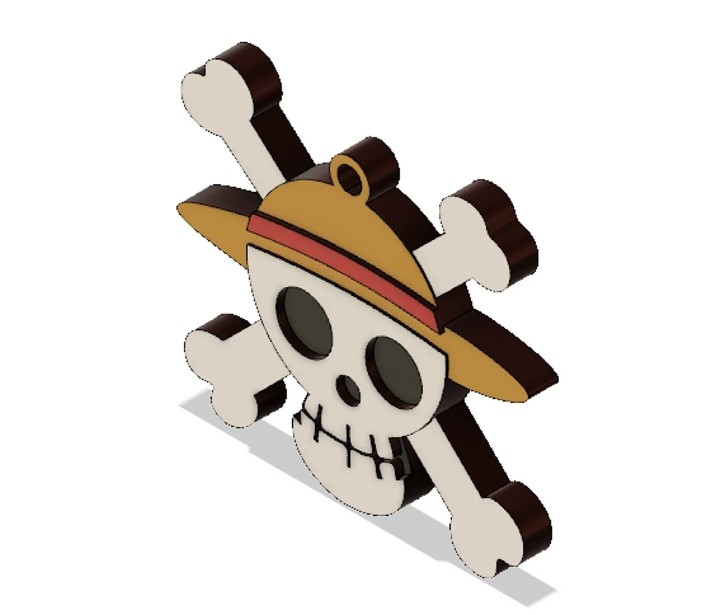 One Piece Straw Hat Jolly Roger Keychain – view 4