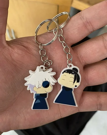 Chibi Gojo and Geto Keychains