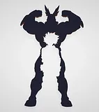 All Might and Deku Silhouette Wall Art – thumbnail 1