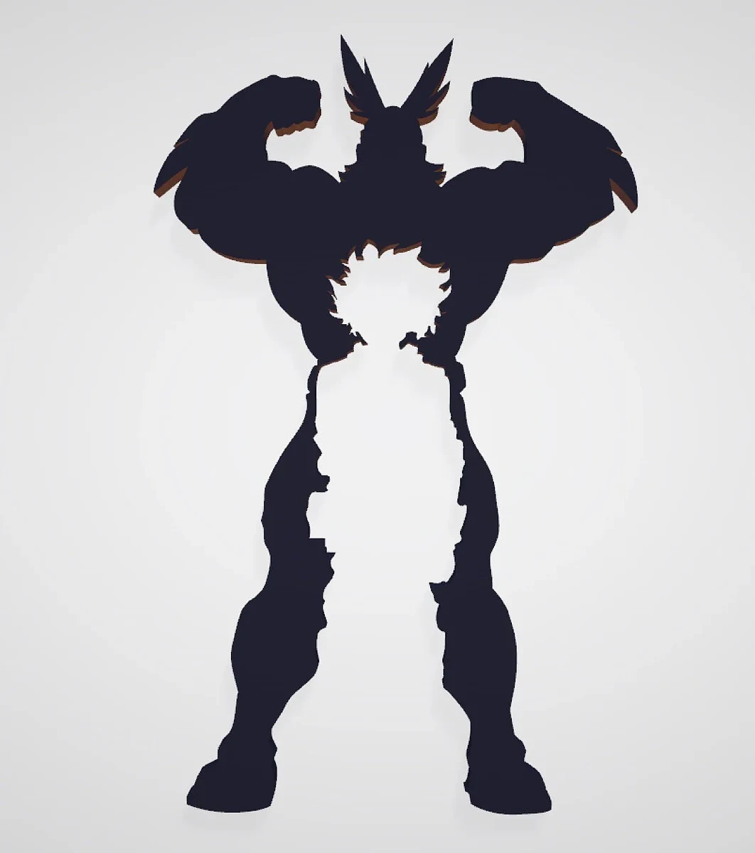 All Might and Deku Silhouette Wall Art – view 3