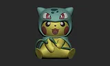 Pikachu in Bulbasaur Costume Figure – thumbnail 3