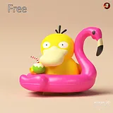 Psyduck on a Flamingo Float Figure – thumbnail 1