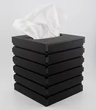 Slat box - white tissue box cover upright design – thumbnail 2