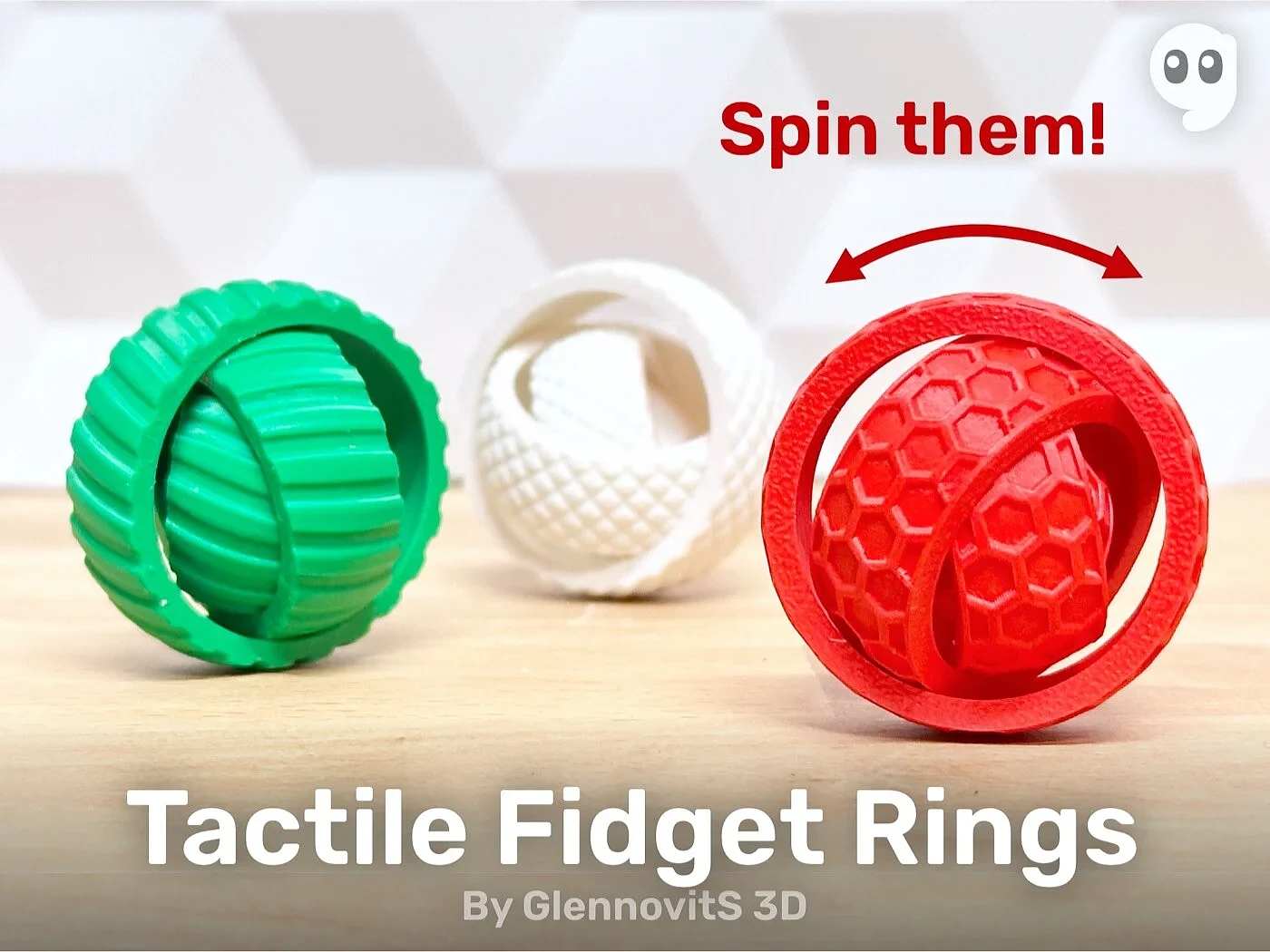 Tactile Fidget Rings (Spinning Fun Toy) – view 3
