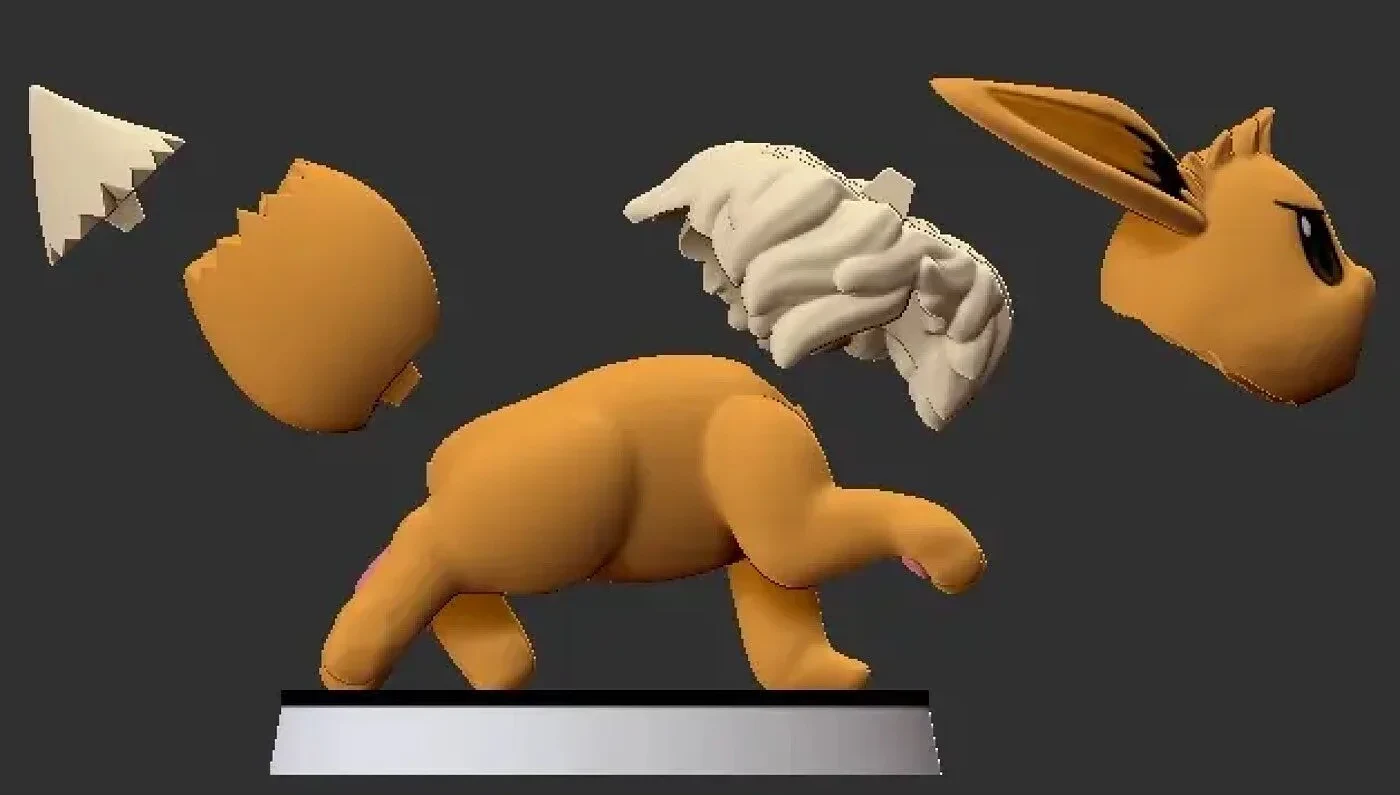 Eevee Pokemon Figure with Base – view 3
