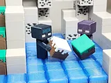 Minecraft-Inspired Enderman Mini Figure Kit Card / Keychain – thumbnail 3