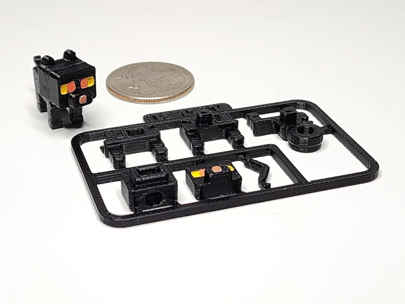 Minecraft-Inspired Cat Mini Figure Kit Card / Keychain – view 3
