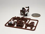 Minecraft-Inspired Cow Mini Figure Kit Card/ Keychain – thumbnail 1